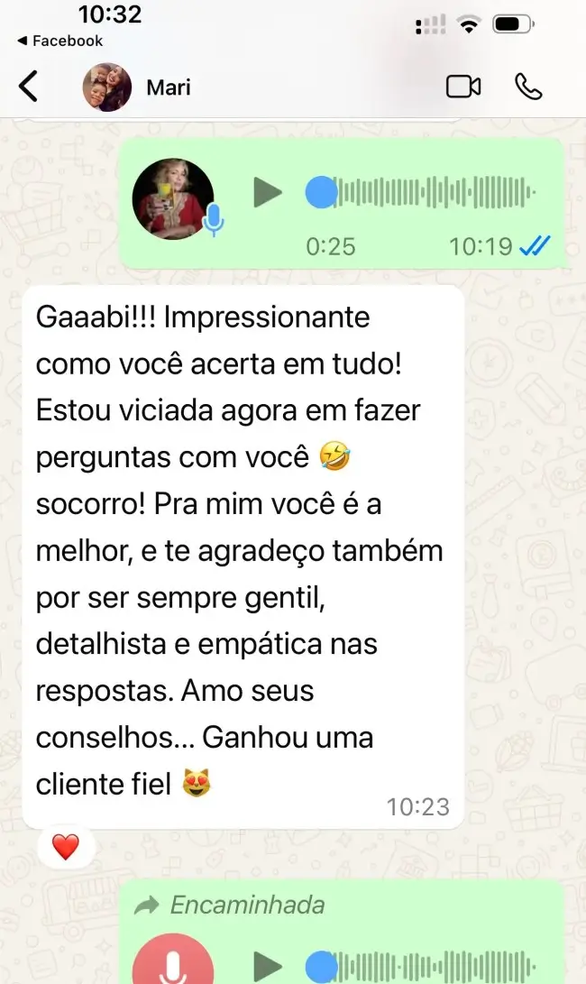 Relato de consulente da Gabriela Dutra